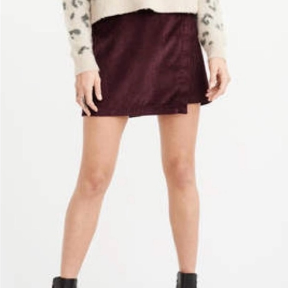 Abercrombie & Fitch Corduroy Mini Wrap Skirt
